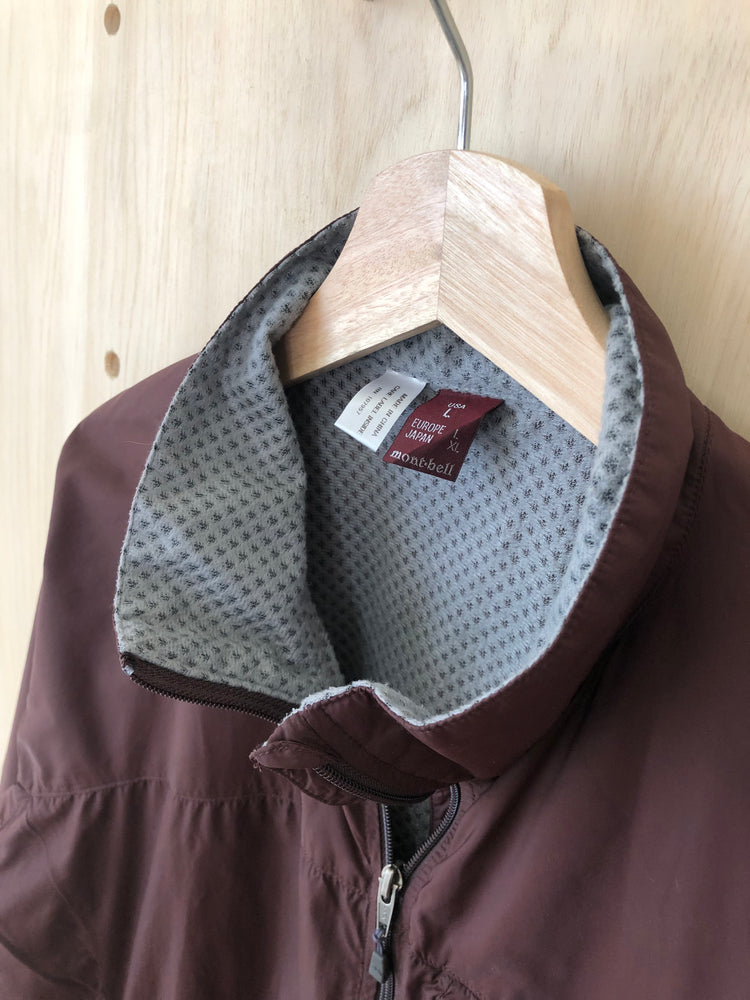 Vintage Windbreaker Jacket, Maroon (L)