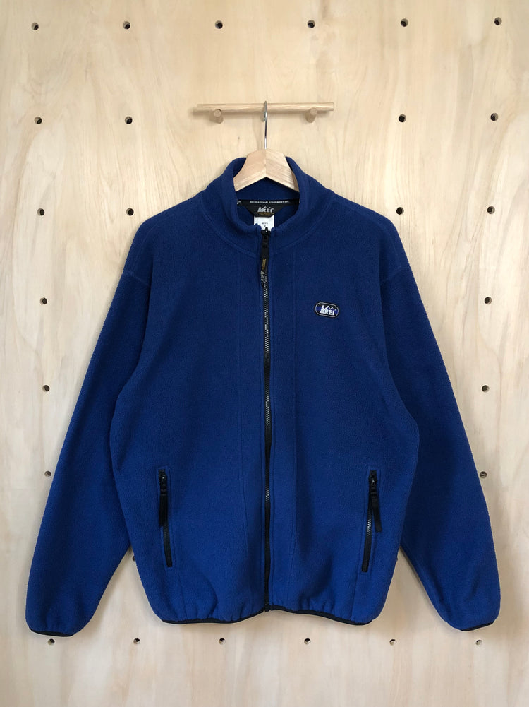 Vintage REI Full-Zip Fleece, Navy (M)