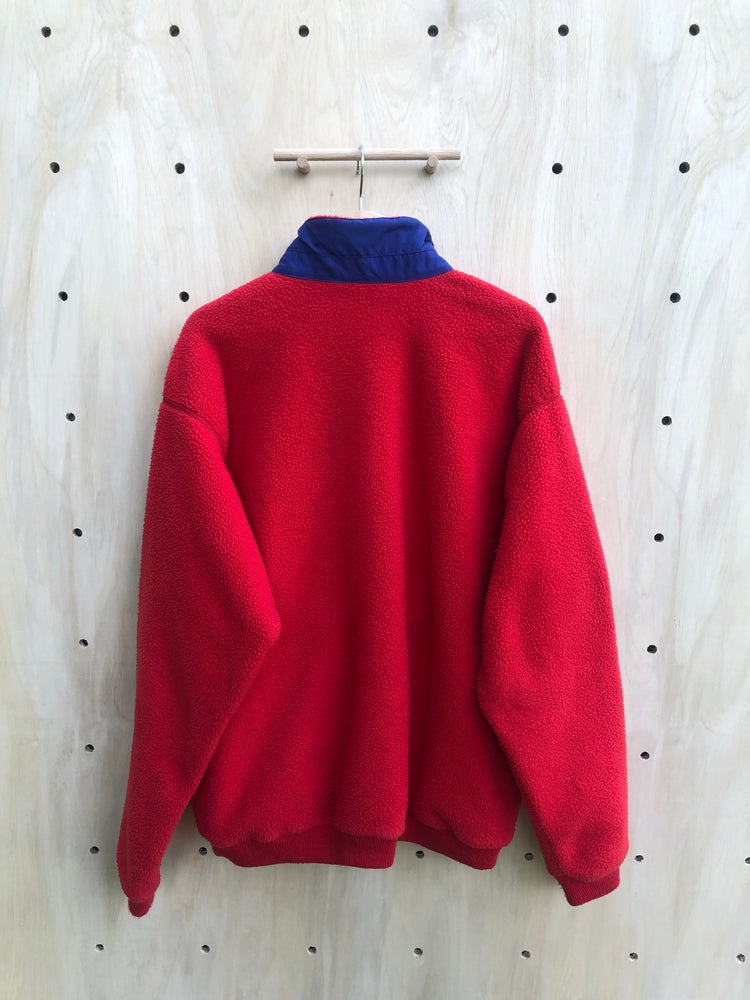'88 Retro Half-Zip Pullover, Red/Blue (XL)