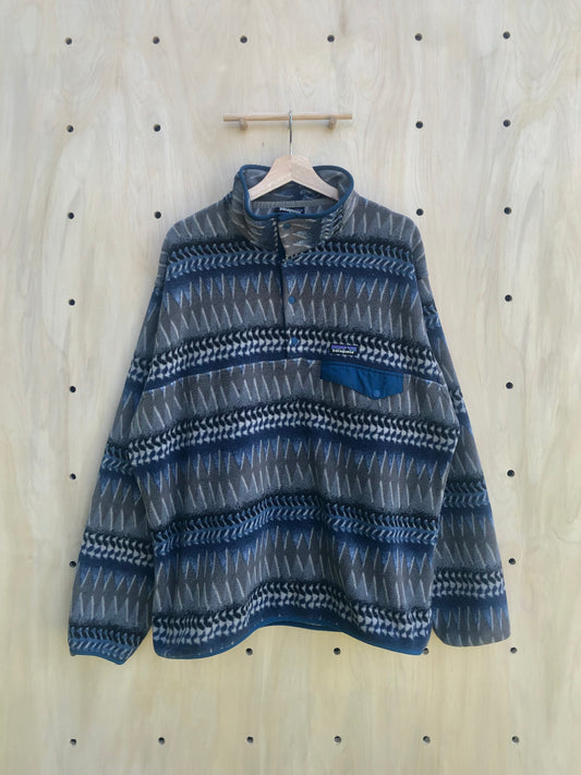 '17 Aztec Synchilla Snap-T, Blue/Grey (L)