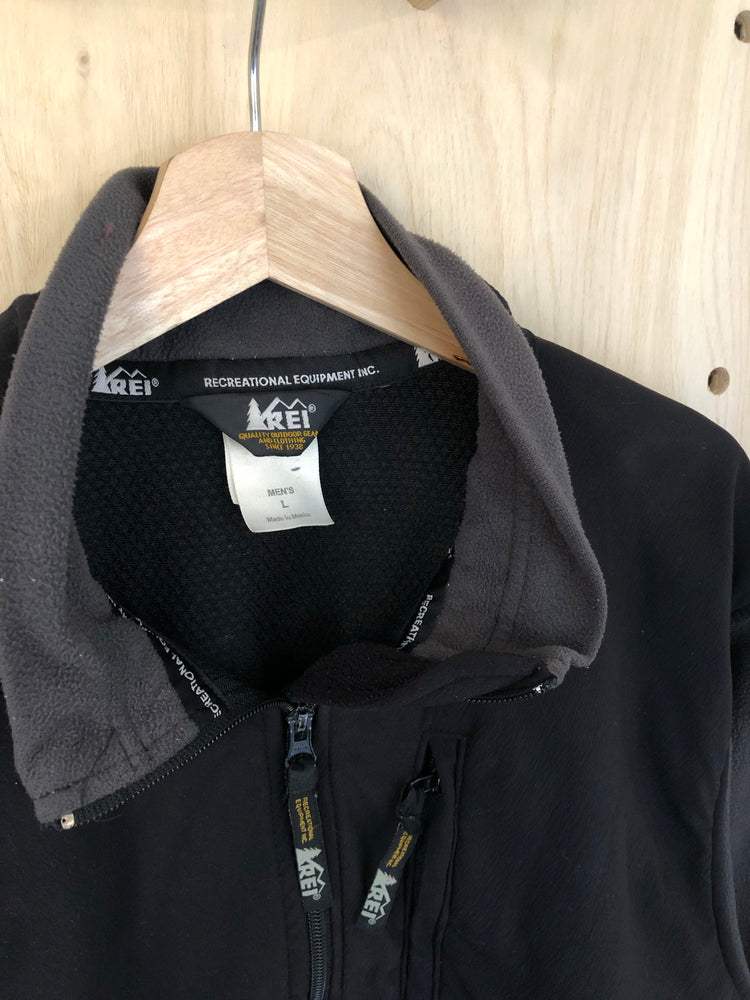 Vintage Polartec Fleece Jacket, Grey/Black (L)