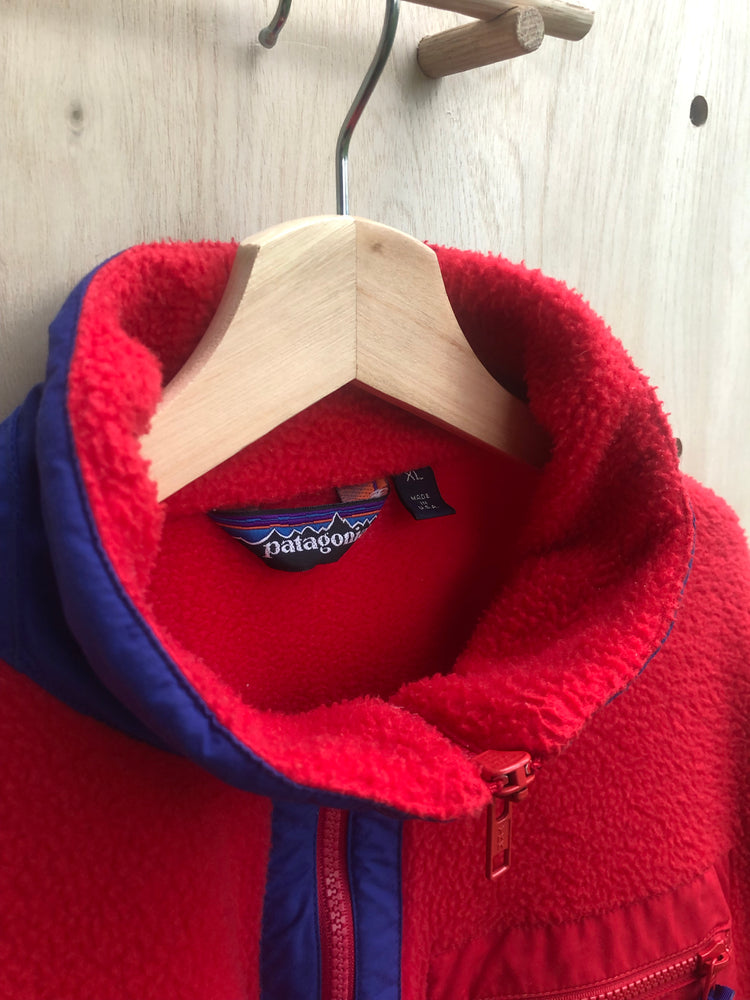'88 Retro Half-Zip Pullover, Red/Blue (XL)