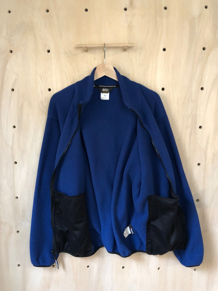 Vintage REI Full-Zip Fleece, Navy (M)