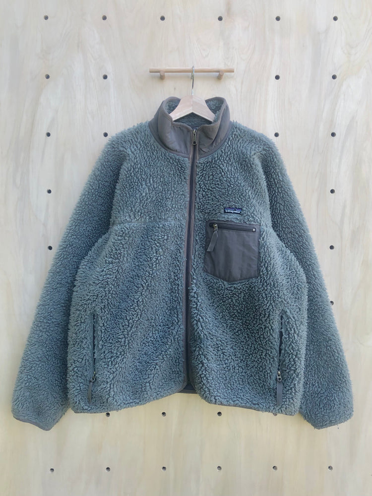 '02 Classic Retro Cardigan, Eucalyptus/Grey (XL)